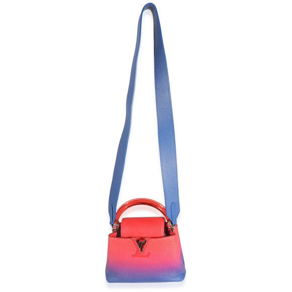 Louis Vuitton Blue Red Ombre Taurillon Mini Capucines - Picture 7 of 8